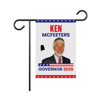 Ken McFeeters For Alabama Governor 2026 Garden Flag, Double Sided, 2026 Governor Flag, Elections Flag, Race Red White & Blue Flag