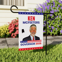 Ken McFeeters For Alabama Governor 2026 Garden Flag, Double Sided, 2026 Governor Flag, Elections Flag, Race Red White & Blue Flag
