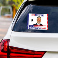 Ken McFeeters For Alabama Governor 2026 Vinyl Sticker, Vote Ken McFeeters, Alabama Governor Elections 2026 Bumper Sticker, 6" x 4.5"