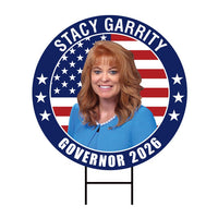 Stacy Garrity For Pennsylvania Governor 2026 Yard Sign, Corrugated Governor Elections Race Red White & Blue Yard Sign with Metal H-Stake