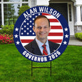Alan Wilson For South Carolina Governor 2026 Yard Sign, Corrugated Governor Elections Race Red White & Blue Yard Sign with Metal H-Stake