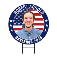Robert Arnold For South Dakota Governor 2026 Yard Sign, Corrugated Governor Elections Race Red White & Blue Yard Sign with Metal H-Stake