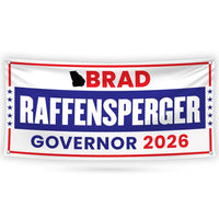 Brad Raffensperger For Georgia U.S. Governor Banner Sign, 13 oz Waterproof US Governor Election 2026 Vinyl Banner With Metal Grommets