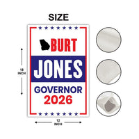Burt Jones For Georgia Governor 2026 Garden Flag, Double Sided, 2026 Governor Flag, Republican, Elections Flag, Race Red White & Blue Flag