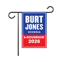 Burt Jones For Georgia Governor 2026 Garden Flag, Double Sided, 2026 Governor Flag, Republican, Elections Flag, Race Red White & Blue Flag