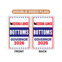 Keisha Lance Bottoms For Georgia Governor 2026 Garden Flag, Double Sided, 2026 Governor Flag, Elections Flag, Race Red White & Blue Flag
