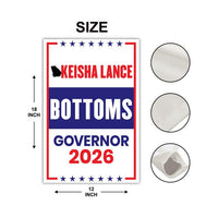 Keisha Lance Bottoms For Georgia Governor 2026 Garden Flag, Double Sided, 2026 Governor Flag, Elections Flag, Race Red White & Blue Flag