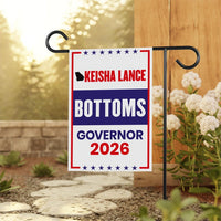 Keisha Lance Bottoms For Georgia Governor 2026 Garden Flag, Double Sided, 2026 Governor Flag, Elections Flag, Race Red White & Blue Flag