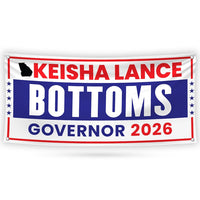 Keisha Lance Bottoms For Georgia U.S. Governor Banner Sign, 13 oz Waterproof US Governor Election 2026 Vinyl Banner With Metal Grommets