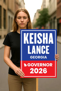 Keisha Lance Bottoms For Georgia Governor 2026 Election Sign, Political Campaign Sign, Democrate, Governor Election 2026 Race Poster Sign