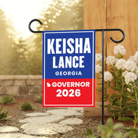 Keisha Lance Bottoms For Georgia Governor 2026 Garden Flag, Double Sided, 2026 Governor Flag, Elections Flag, Race Red White & Blue Flag
