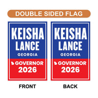 Keisha Lance Bottoms For Georgia Governor 2026 Garden Flag, Double Sided, 2026 Governor Flag, Elections Flag, Race Red White & Blue Flag