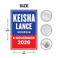 Keisha Lance Bottoms For Georgia Governor 2026 Garden Flag, Double Sided, 2026 Governor Flag, Elections Flag, Race Red White & Blue Flag