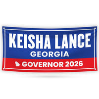 Keisha Lance Bottoms For Georgia U.S. Governor Banner Sign, 13 oz Waterproof US Governor Election 2026 Vinyl Banner With Metal Grommets