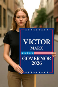 Victor Marx For Colorado Governor 2026 Election Sign, Political Campaign Sign, Republican party, Governor Election 2026 Race Poster Sign