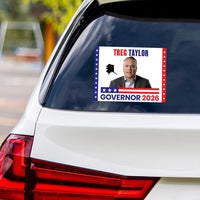 Treg Taylor For Alaska Governor 2026 Vinyl Sticker, Vote Treg Taylor, Alaska Governor Elections 2026 Bumper Sticker, 6" x 4.5"