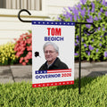 Tom Begich For Alaska Governor 2026 Garden Flag, Double Sided, 2026 Governor Flag, Elections Flag, Race Red White & Blue Flag