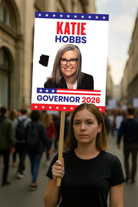 Katie Hobbs For Arizona Governor 2026 Election Sign, Political Campaign Sign, Democratic party, Governor Election 2026 Race Poster Sign