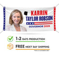 Katie Hobbs For Arizona U.S. Governor Banner Sign, 13 oz Waterproof US Governor Election 2026 Vinyl Banner With Metal Grommets