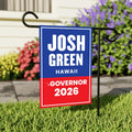 Josh Green For Hawaii Governor 2026 Garden Flag, Double Sided, 2026 Governor Flag, Democrate, Elections Flag, Race Red White & Blue Flag