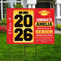 Personalized Graduation Senior Yard Sign 2026, Senior Grad Sign, Class of 2026, Custom Graduation 2026 Yard Sign with Metal H-Stake