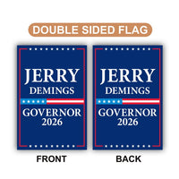 Jerry Demings For Florida Governor 2026 Garden Flag, Double Sided, 2026 Governor Flag, Democrate, Elections Flag, Race Red White & Blue Flag