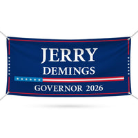 Jerry Demings For Florida U.S. Governor Banner Sign, 13 oz Waterproof US Governor Election 2026 Vinyl Banner With Metal Grommets