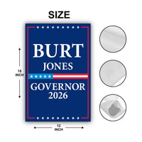 Burt Jones For Georgia Governor 2026 Garden Flag, Double Sided, 2026 Governor Flag, Republican, Elections Flag, Race Red White & Blue Flag