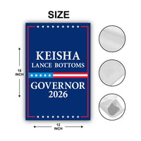 Keisha Lance Bottoms For Georgia Governor 2026 Garden Flag, Double Sided, 2026 Governor Flag, Elections Flag, Race Red White & Blue Flag