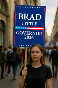 Brad Little For Idaho Governor 2026 Election Sign, Political Campaign Sign, Republican party, Governor Election 2026 Race Poster Sign