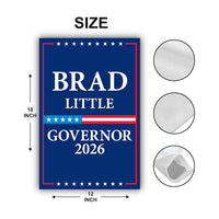 Brad Little For Idaho Governor 2026 Garden Flag, Double Sided, 2026 Governor Flag, Republican, Elections Flag, Race Red White & Blue Flag