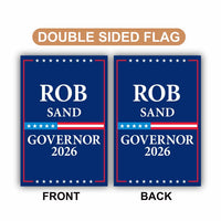 Rob Sand For Iowa Governor 2026 Garden Flag, Double Sided, 2026 Governor Flag, Democratic party, Elections Flag, Race Red White & Blue Flag