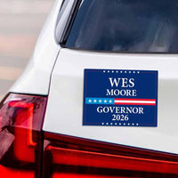 Wes Moore For Maryland Governor 2026 Car Magnet - Vote Wes Moore Vehicle Magnet, Maryland Governor Elections 2026 Magnet - 6" x 4.5"