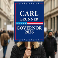 Carl Brunner For Maryland Governor 2026 Election Sign, Political Campaign Sign, Republican party, Governor Election 2026 Race Poster Sign