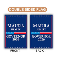 Maura Healey For Massachusetts Governor 2026 Garden Flag, Double Sided, 2026 Governor Flag, Elections Flag, Race Red White & Blue Flag