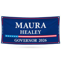 Maura Healey For Massachusetts U.S. Governor Banner Sign, 13 oz Waterproof US Governor Election 2026 Vinyl Banner With Metal Grommets