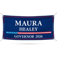 Maura Healey For Massachusetts U.S. Governor Banner Sign, 13 oz Waterproof US Governor Election 2026 Vinyl Banner With Metal Grommets