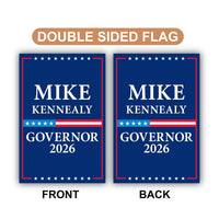 Mike Kennealy For Massachusetts Governor 2026 Garden Flag, Double Sided, 2026 Governor Flag, Elections Flag, Race Red White & Blue Flag