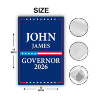 John James For Michigan Governor 2026 Garden Flag, Double Sided, 2026 Governor Flag, Republican, Elections Flag, Race Red White & Blue Flag