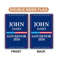 John James For Michigan Governor 2026 Garden Flag, Double Sided, 2026 Governor Flag, Republican, Elections Flag, Race Red White & Blue Flag