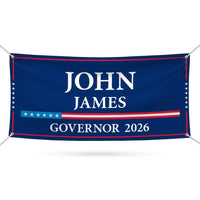 John James For Michigan U.S. Governor Banner Sign, 13 oz Waterproof US Governor Election 2026 Vinyl Banner With Metal Grommets