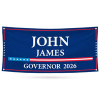 John James For Michigan U.S. Governor Banner Sign, 13 oz Waterproof US Governor Election 2026 Vinyl Banner With Metal Grommets