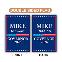 Mike Duggan For Michigan Governor 2026 Garden Flag, Double Sided, 2026 Governor Flag, Independent, Elections Flag, Race Red White Blue Flag