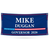 Mike Duggan For Michigan U.S. Governor Banner Sign, 13 oz Waterproof US Governor Election 2026 Vinyl Banner With Metal Grommets