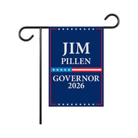 Jim Pillen For Nebraska Governor 2026 Garden Flag, Double Sided, 2026 Governor Flag, Republican, Elections Flag, Race Red White & Blue Flag