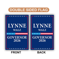 Lynne Walz For Nebraska Governor 2026 Garden Flag, Double Sided, 2026 Governor Flag, Democrate, Elections Flag, Race Red White & Blue Flag