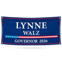 Lynne Walz For Nebraska U.S. Governor Banner Sign, 13 oz Waterproof US Governor Election 2026 Vinyl Banner With Metal Grommets