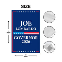 Joe Lombardo For Nevada Governor 2026 Garden Flag, Double Sided, 2026 Governor Flag, Republican, Elections Flag, Race Red White & Blue Flag