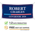 Robert B. Charles For Maine U.S. Governor Banner Sign, 13 oz Waterproof US Governor Election 2026 Vinyl Banner With Metal Grommets