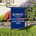 Robert B. Charles For Maine Governor 2026 Garden Flag, Double Sided, 2026 Governor Flag, Elections Flag, Race Red White & Blue Flag